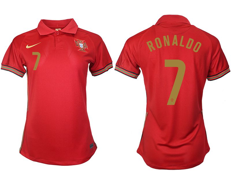 Women 2021-2022 Club Portuga home aaa version red #7 Soccer Jersey